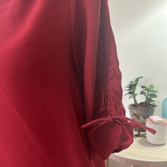 Madewell Silk Cinch-Sleeve Top NWT - Picture 5 of 10